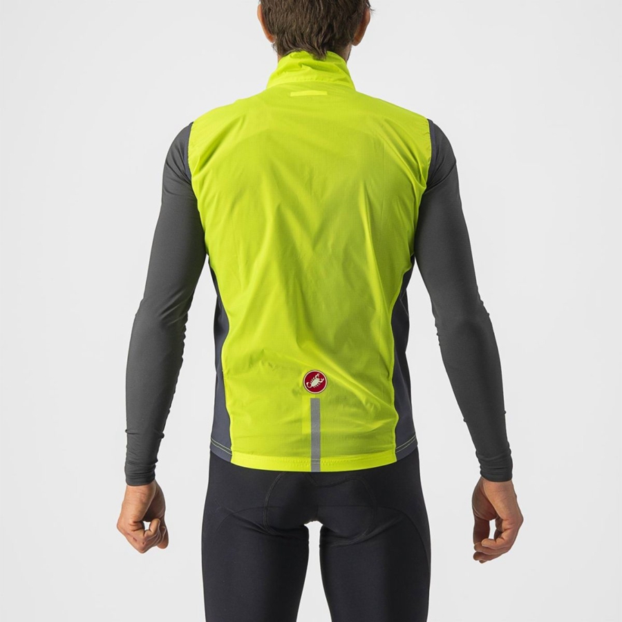 Castelli SQUADRA STRETCH Men Vest Light Green / Dark Grey | GWODKI-394