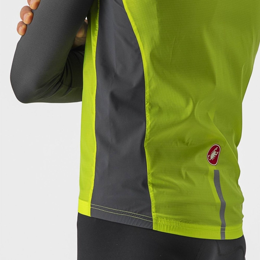 Castelli SQUADRA STRETCH Men Vest Light Green / Dark Grey | GWODKI-394