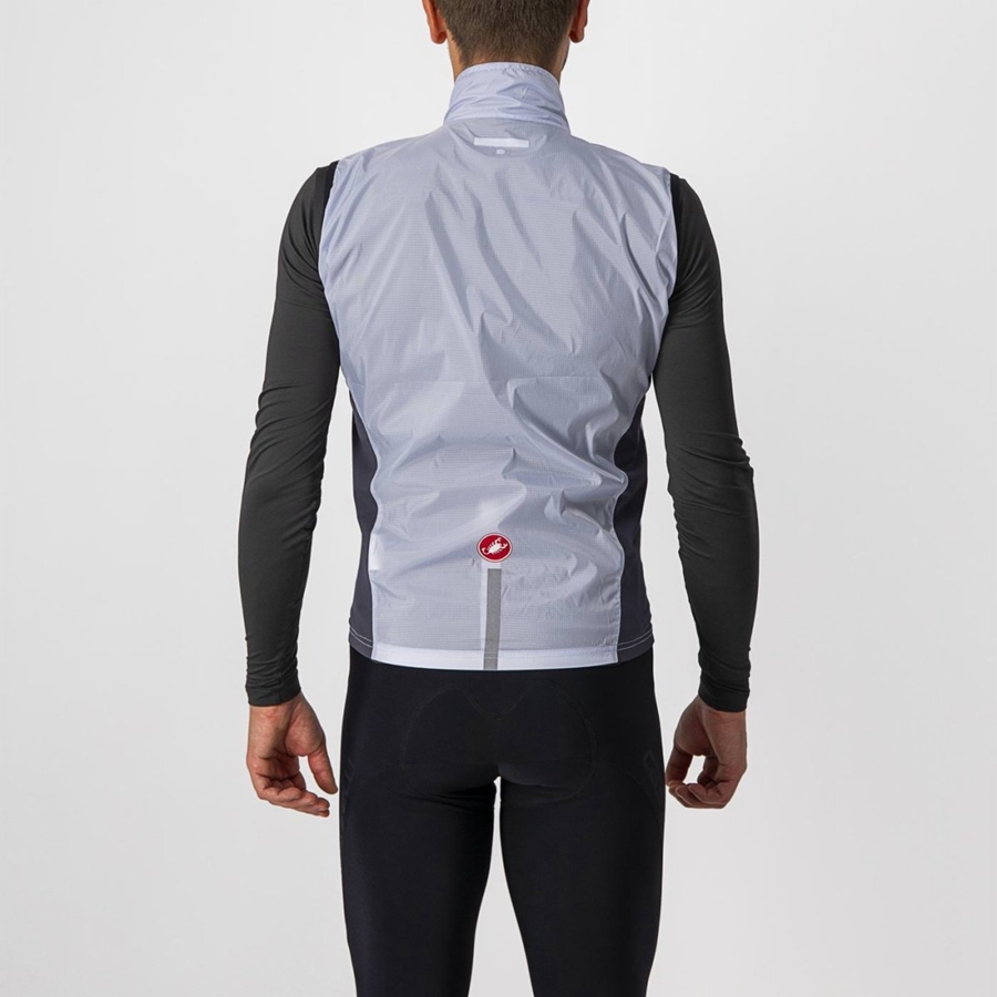 Castelli SQUADRA STRETCH Men Vest Silver Grey / Dark Grey | TPRESB-984