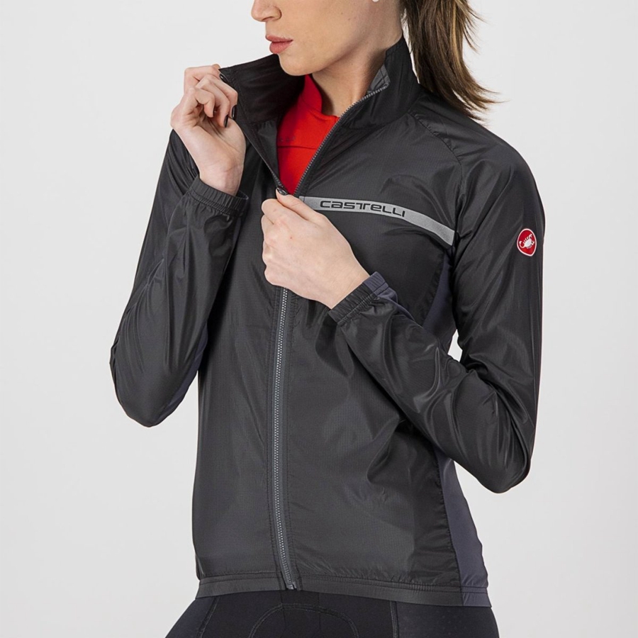 Castelli SQUADRA STRETCH W Women Protection Black / Dark Grey | XEYAQJ-158