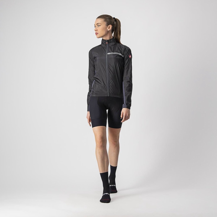 Castelli SQUADRA STRETCH W Women Protection Black / Dark Grey | XEYAQJ-158