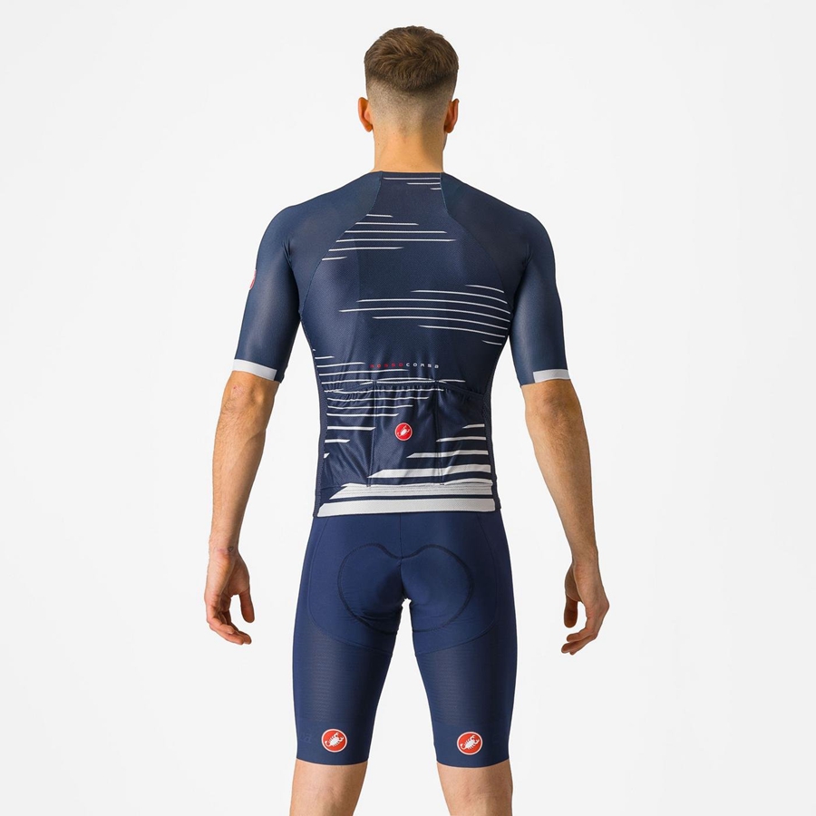 Castelli SUPERLEGGERA Men Bib Shorts Blue | MUGAKV-067