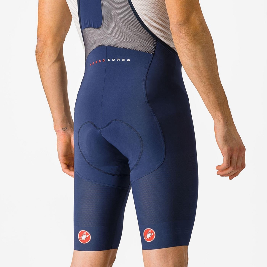 Castelli SUPERLEGGERA Men Bib Shorts Blue | MUGAKV-067