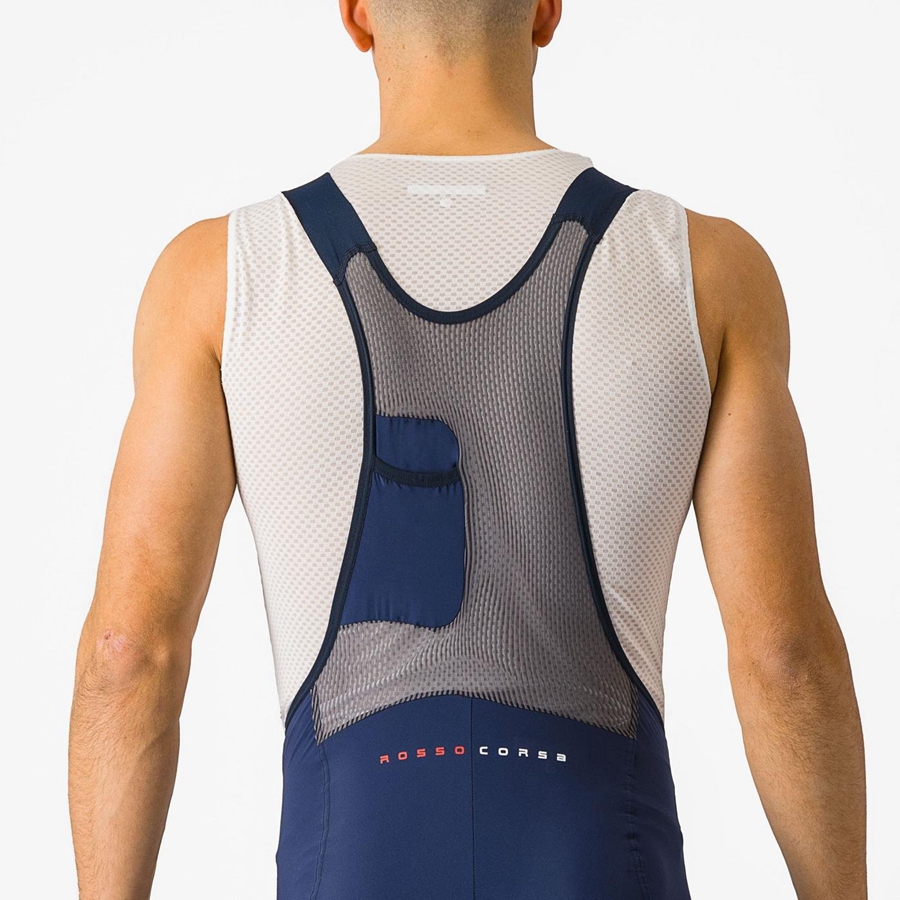 Castelli SUPERLEGGERA Men Bib Shorts Blue | MUGAKV-067