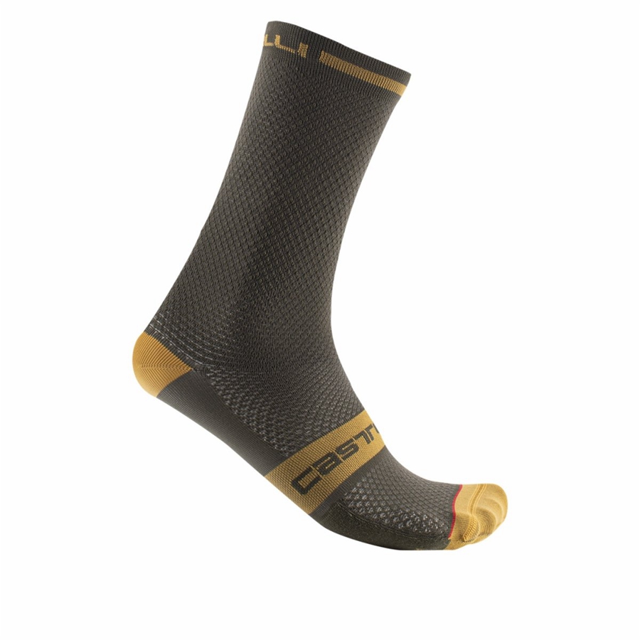 Castelli SUPERLEGGERA T 18 Men Socks Deep Green | QMSRWA-109