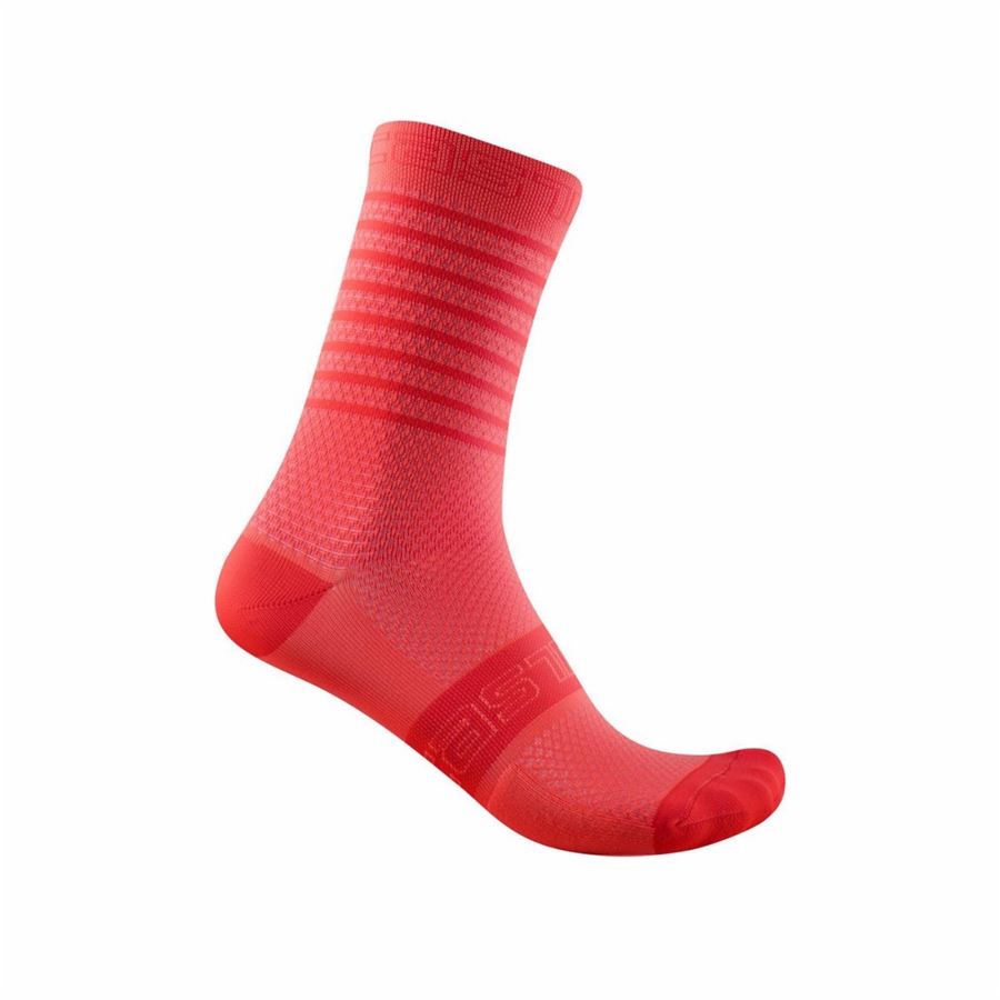 Castelli SUPERLEGGERA W 12 Women Socks Pink | WBNCPQ-175