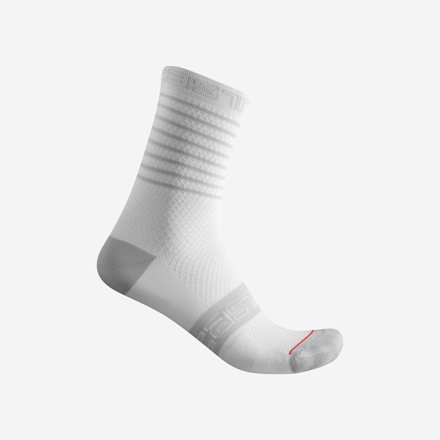 Castelli SUPERLEGGERA W 12 Women Socks White | NBEIHT-198