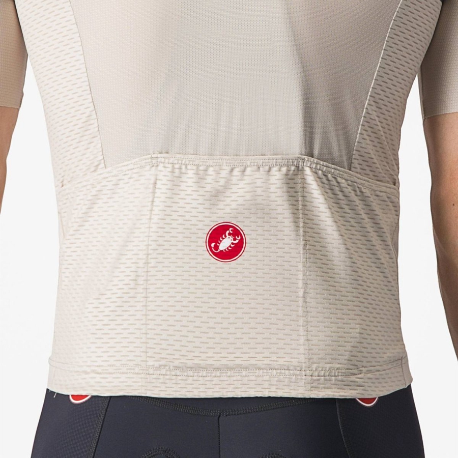 Castelli TRADIZIONE Men Jersey Silver / Blue | YVOSEB-583