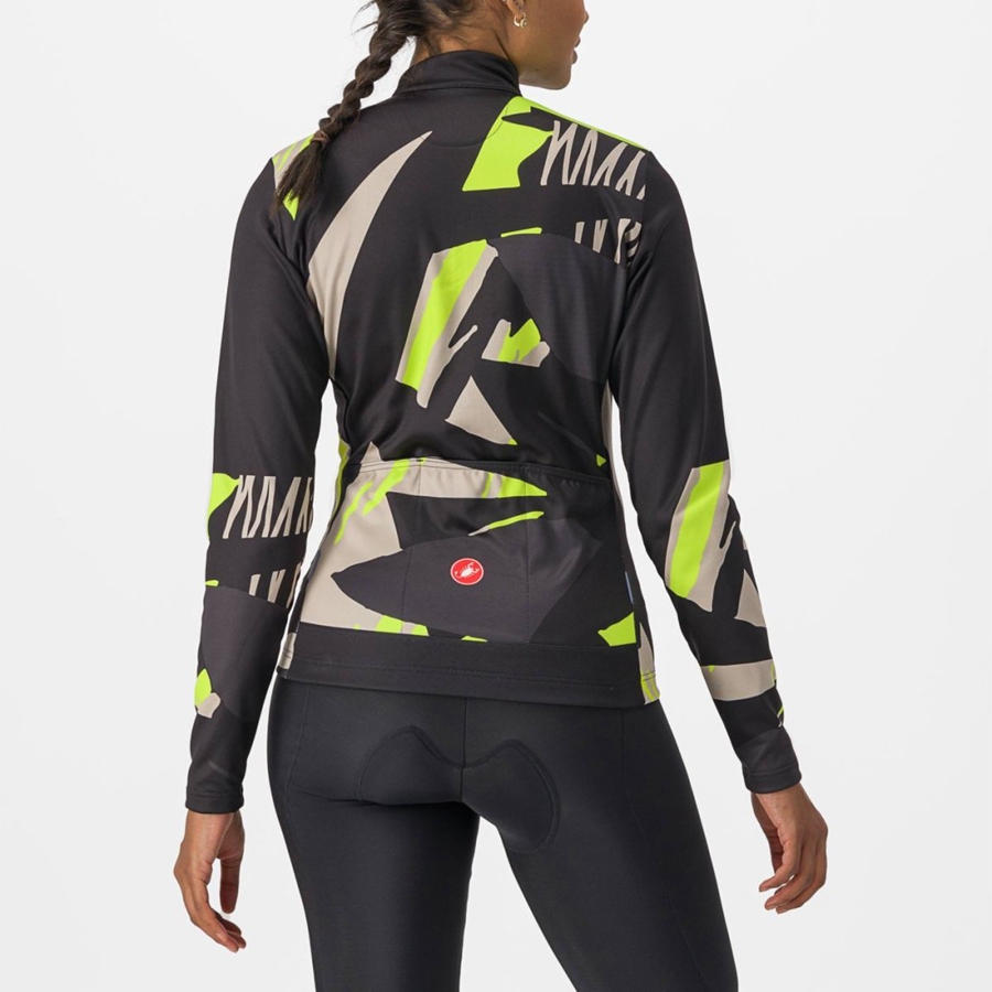 Castelli TROPICALE LS Women Jersey Black | XTQIZF-092