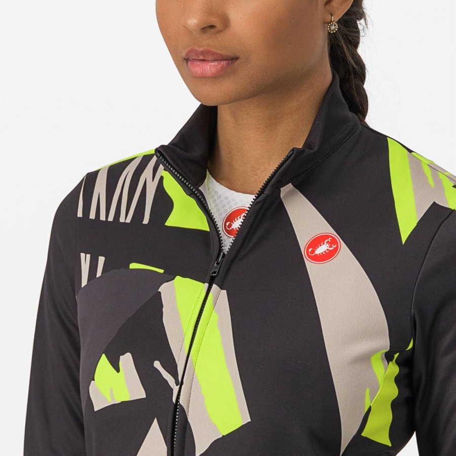 Castelli TROPICALE LS Women Jersey Black | XTQIZF-092