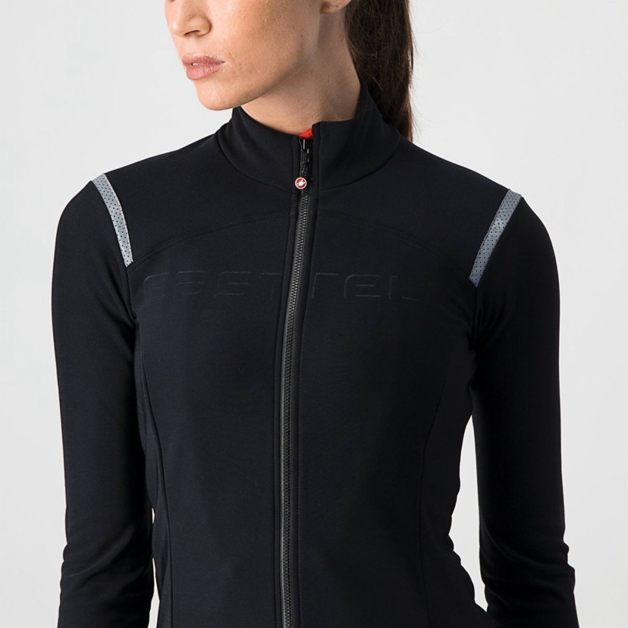 Castelli TUTTO NANO RoS W Women Jersey Black | EBPMHU-725