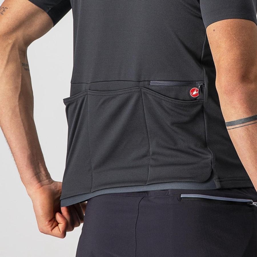 Castelli UNLIMITED ALLROAD Men Jersey Dark Grey | NYCFVQ-419