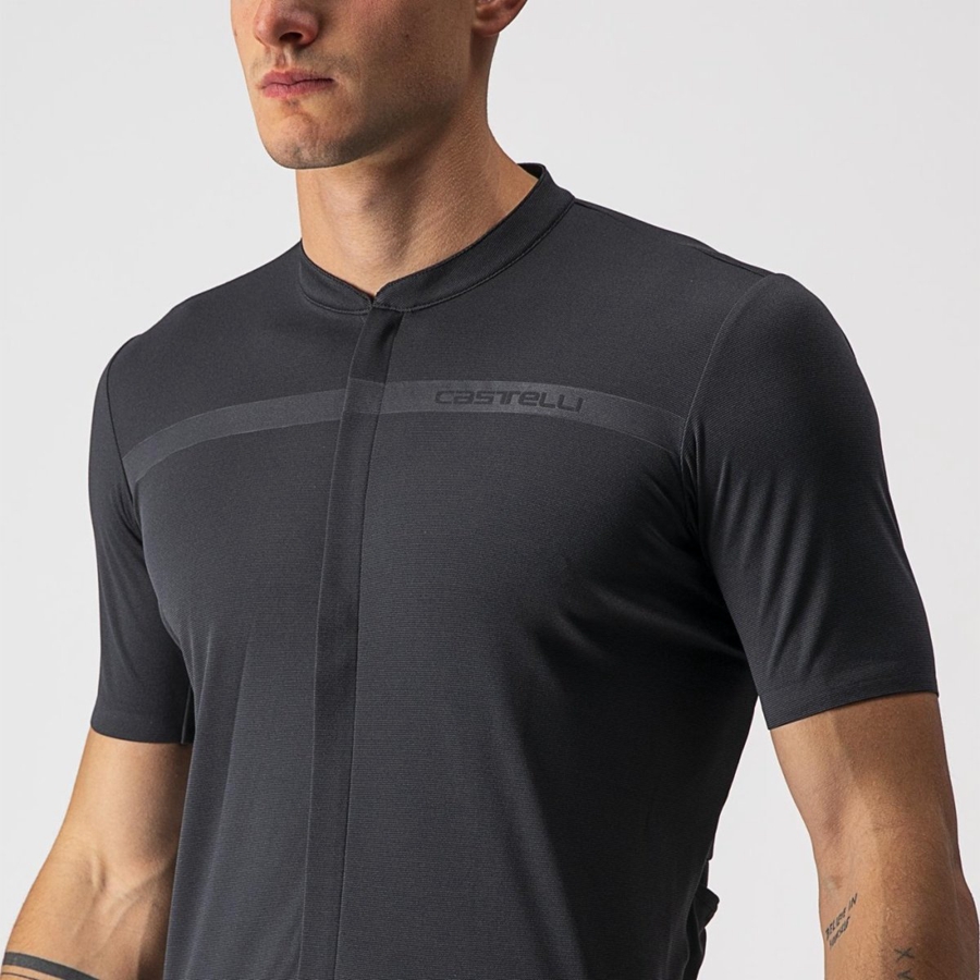 Castelli UNLIMITED ALLROAD Men Jersey Dark Grey | NYCFVQ-419