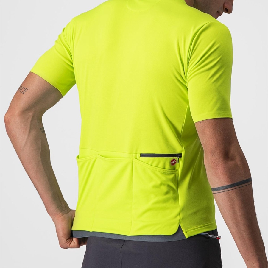 Castelli UNLIMITED ALLROAD Men Jersey Light Green | YVJTES-976