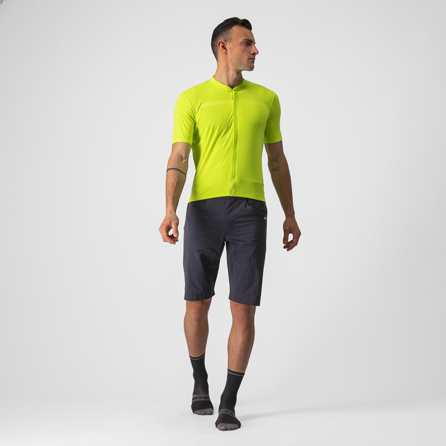 Castelli UNLIMITED ALLROAD Men Jersey Light Green | YVJTES-976