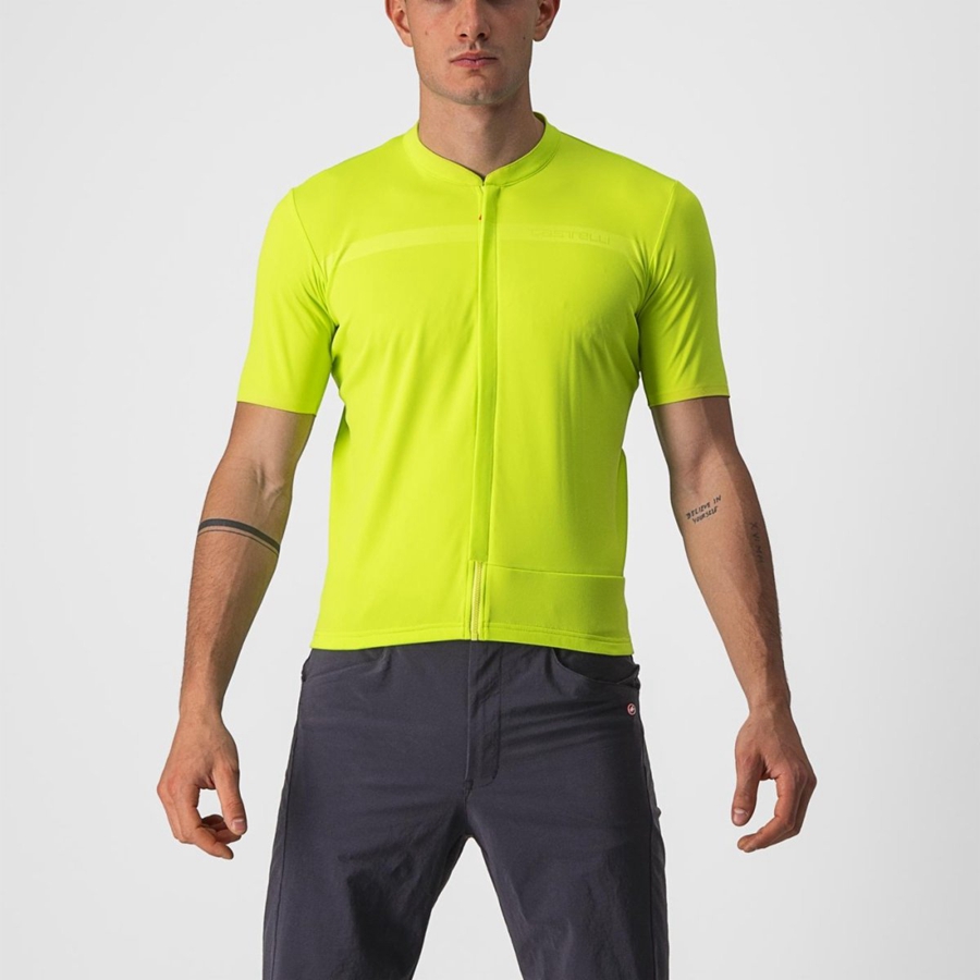 Castelli UNLIMITED ALLROAD Men Jersey Light Green | YVJTES-976