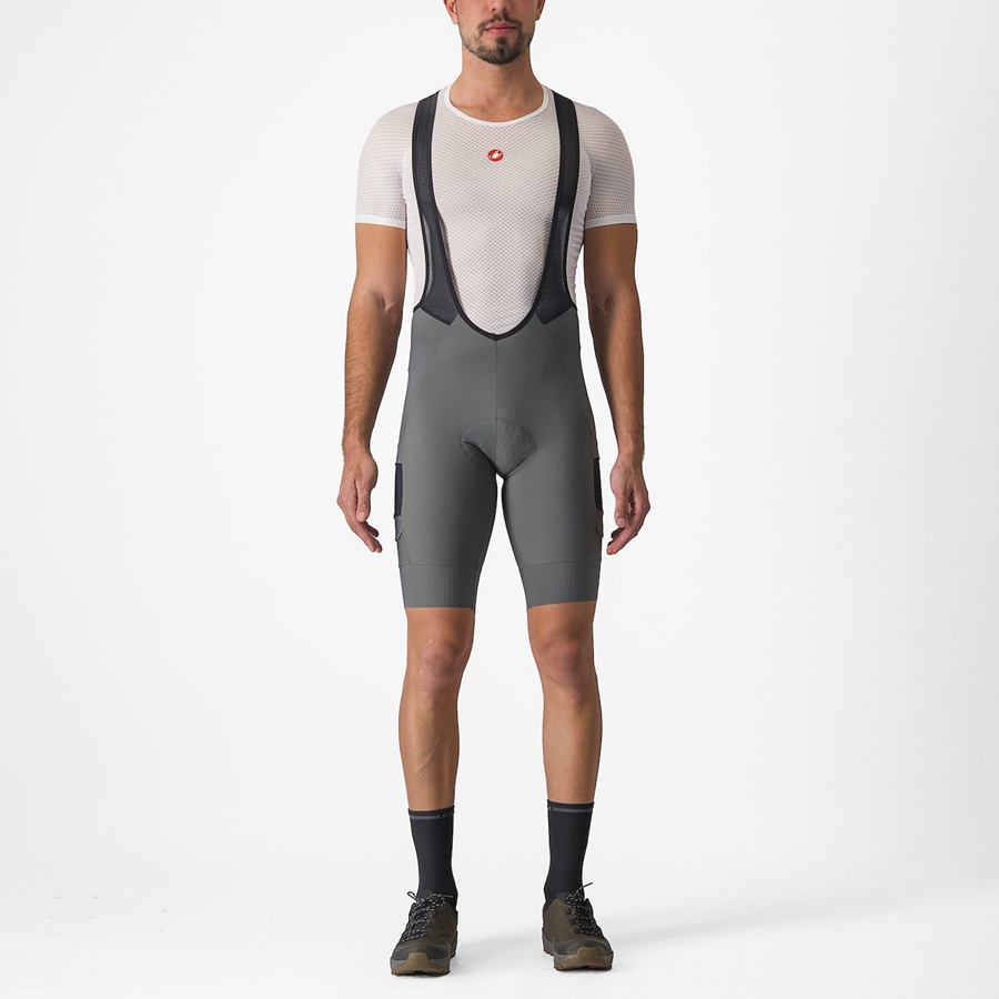 Castelli UNLIMITED CARGO Men Bib Shorts Grey | UOXKLI-208