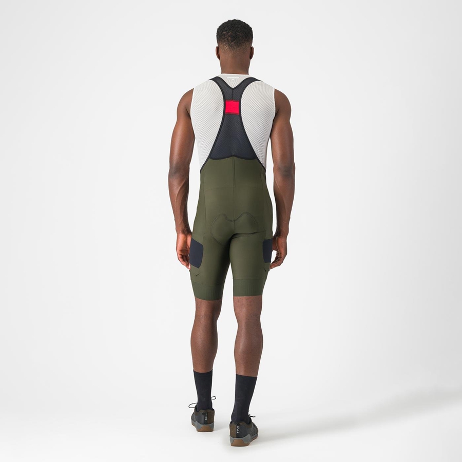 Castelli UNLIMITED CARGO Men Bib Shorts Deep Green | AONDEP-135