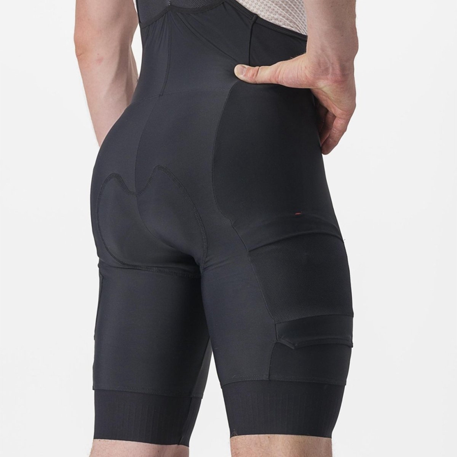 Castelli UNLIMITED CARGO Men Bib Shorts Black | OMINJB-974