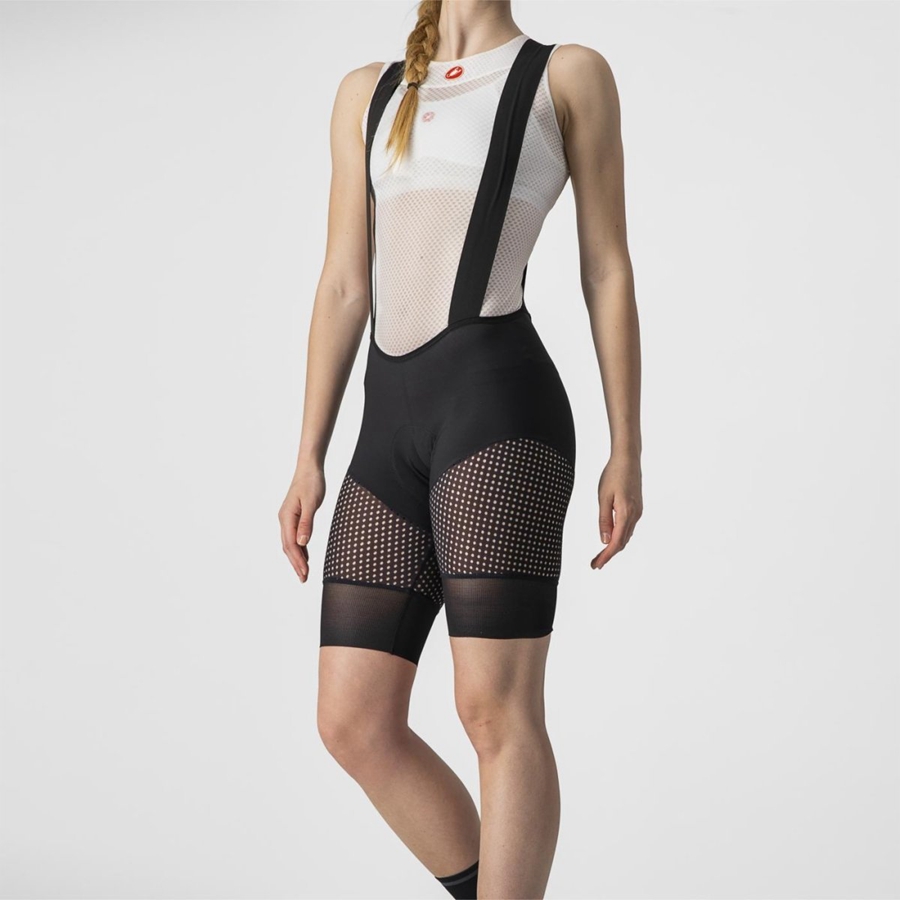 Castelli UNLIMITED DT W LINER Women Bib Shorts Black | SEBPOD-659