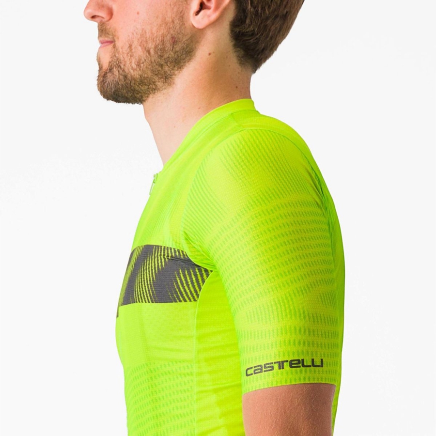 Castelli UNLIMITED ENDURANCE Men Jersey Light Green / Dark Grey | MPWJER-650