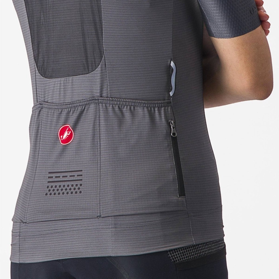 Castelli UNLIMITED PRO W Women Jersey Dark Grey | SOEBGR-391