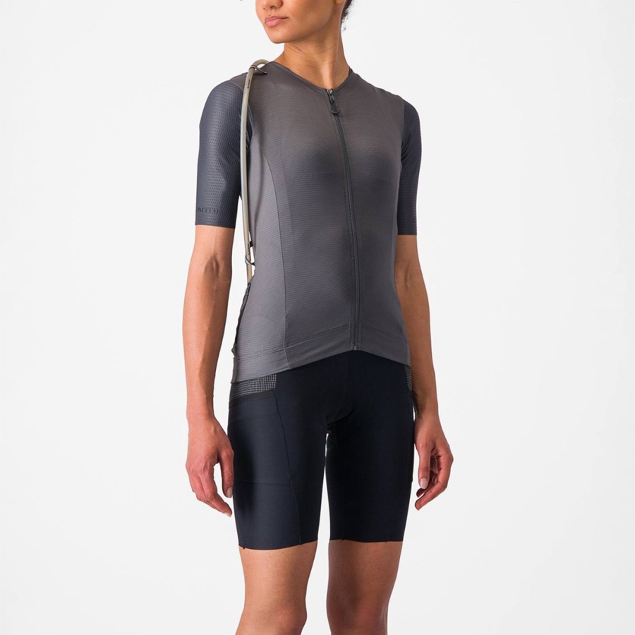 Castelli UNLIMITED PRO W Women Jersey Dark Grey | SOEBGR-391