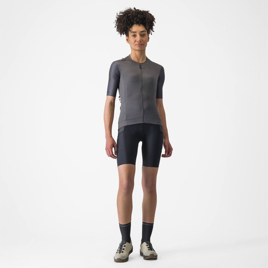 Castelli UNLIMITED PRO W Women Jersey Dark Grey | SOEBGR-391