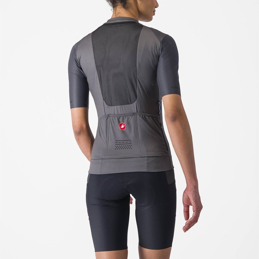 Castelli UNLIMITED PRO W Women Jersey Dark Grey | SOEBGR-391