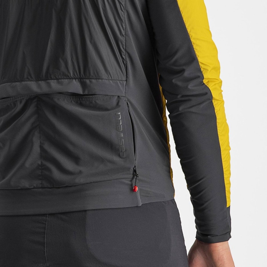 Castelli UNLIMITED PUFFY Men Jackets Dark Grey | UISRTK-712