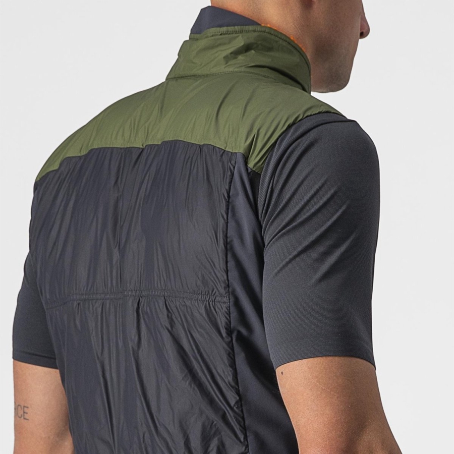 Castelli UNLIMITED PUFFY Men Vest Light Green / Dark Grey | TXEJUZ-810