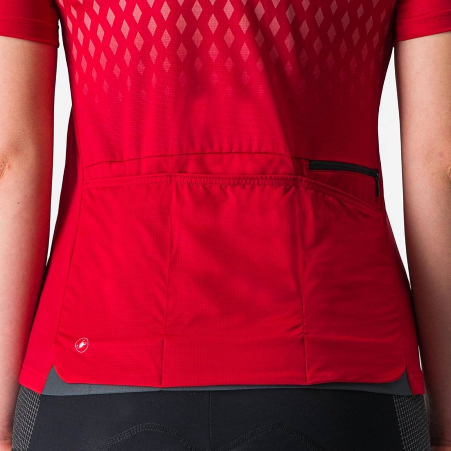 Castelli UNLIMITED SENTIERO 3 Women Jersey Red / Red | MAUNQX-345