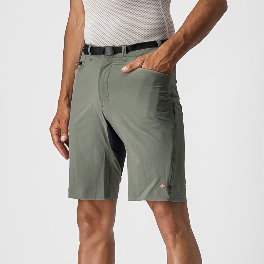 Castelli UNLIMITED TRAILGY Men Shorts Grey | VNHXLR-467