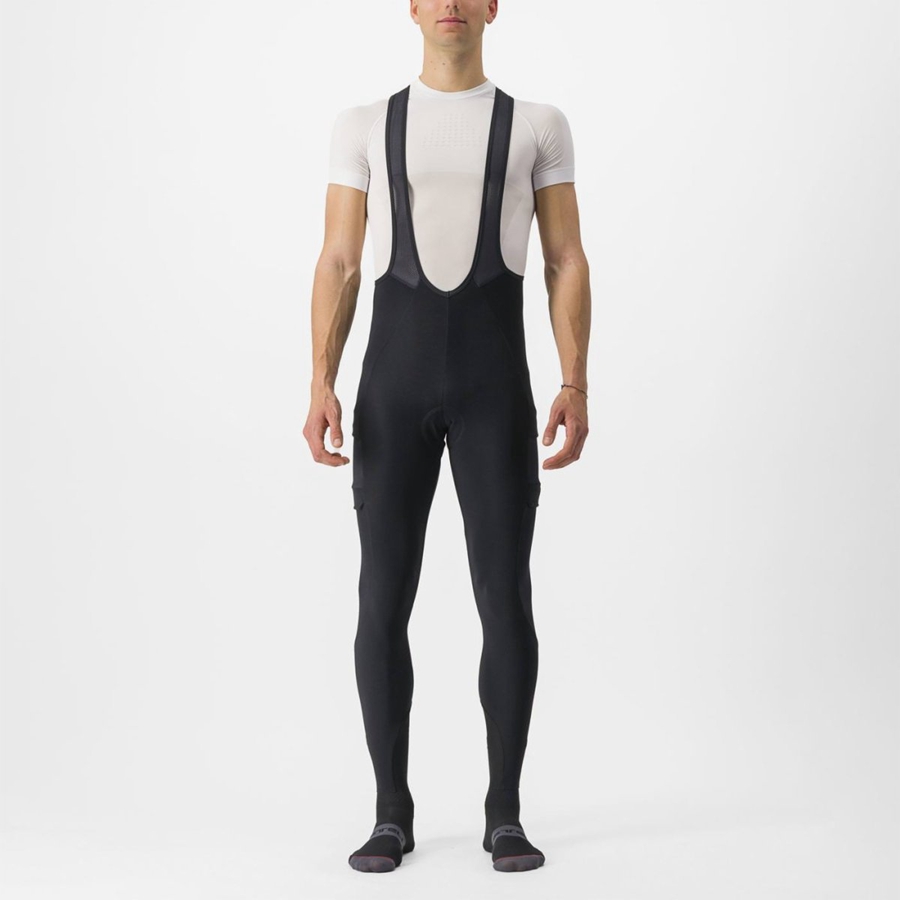 Castelli UNLIMITED TRAIL Men Bib Tights Black | FDETWA-643