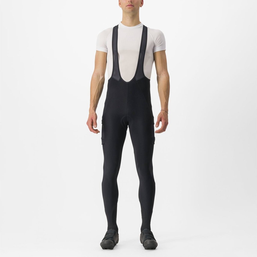 Castelli UNLIMITED TRAIL Men Bib Tights Black | FDETWA-643