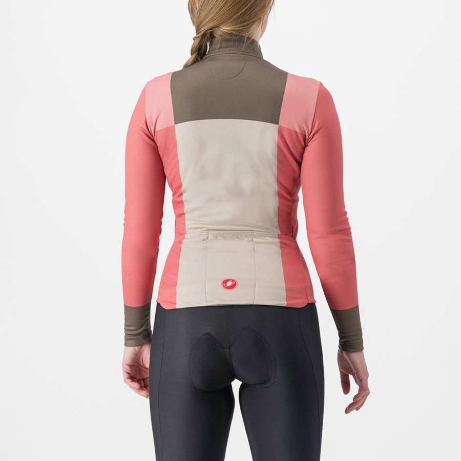 Castelli UNLIMITED W THERMAL Women Jersey Red | HLACTY-279