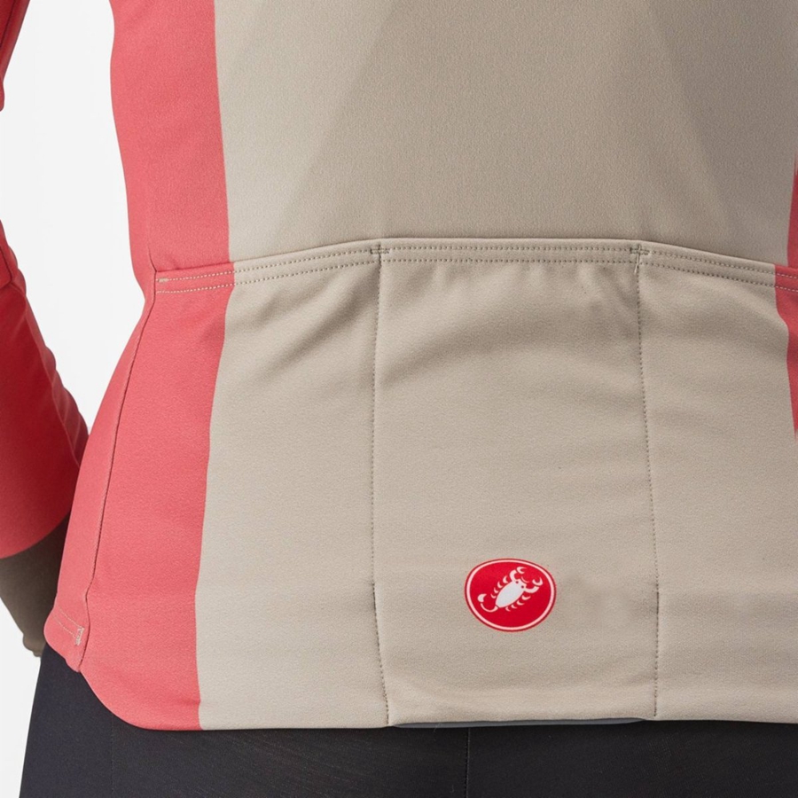 Castelli UNLIMITED W THERMAL Women Jersey Red | HLACTY-279