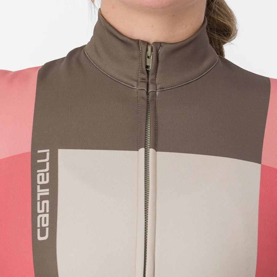 Castelli UNLIMITED W THERMAL Women Jersey Red | HLACTY-279