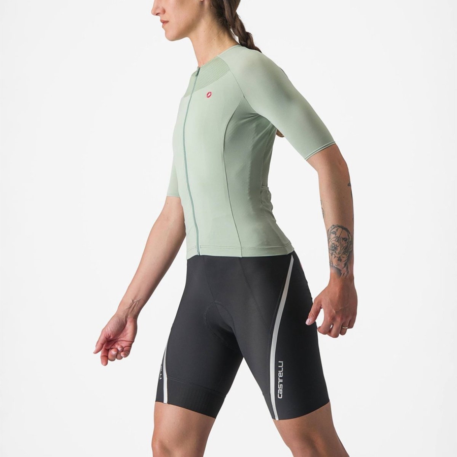 Castelli VELOCISSIMA 2 Women Jersey Green / Blue | VXNAQU-437