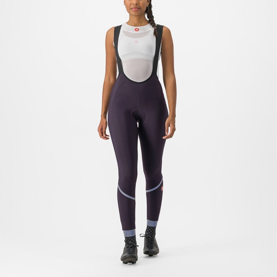 Castelli VELOCISSIMA DT Women Bib Tights Silver | GZUPKD-786