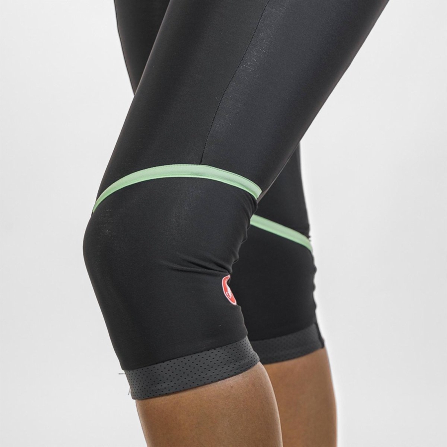 Castelli VELOCISSIMA THERMAL KNICKER Women Leggings Black / Mint / Black | TLRVJG-563