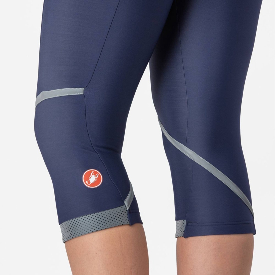 Castelli VELOCISSIMA THERMAL KNICKER Women Leggings Blue / Silver | RBAVFT-359