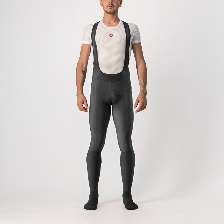 Castelli VELOCISSIMO 5 Men Bib Tights Black / Silver | WFMIKP-031