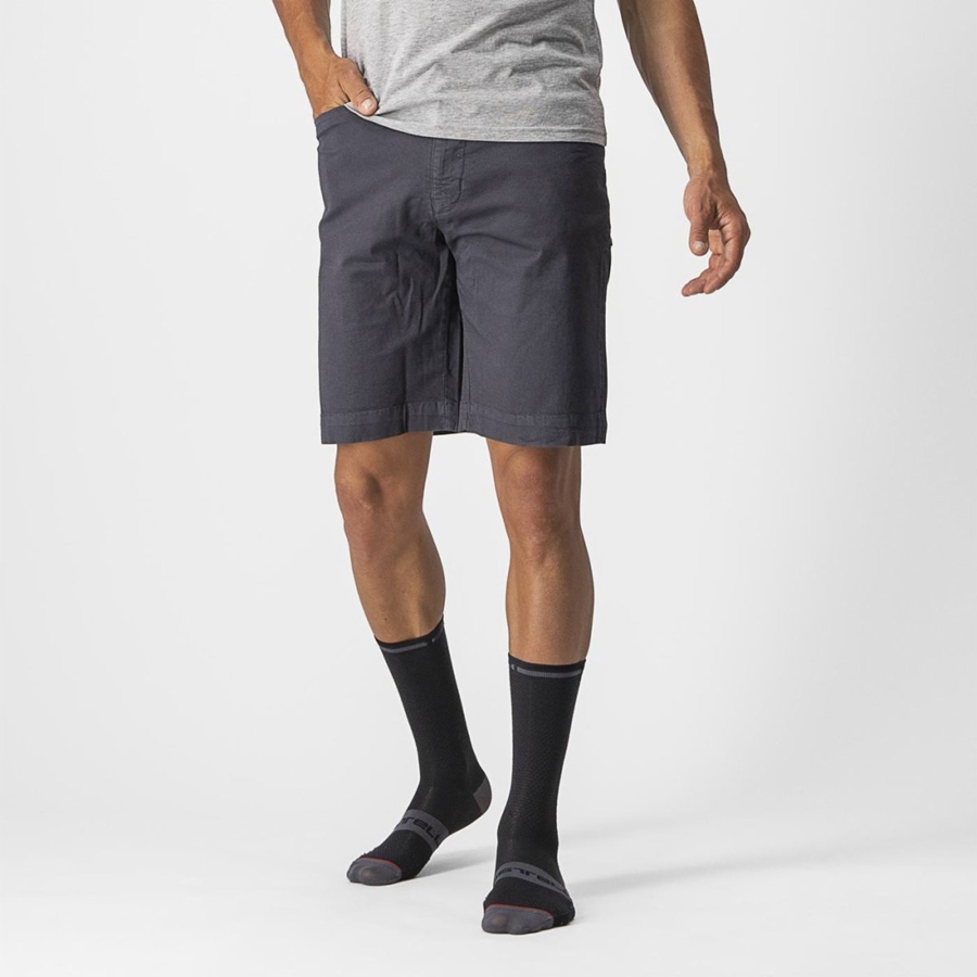 Castelli VG 5 POCKET Men Shorts Dark Blue | FQGIAR-830